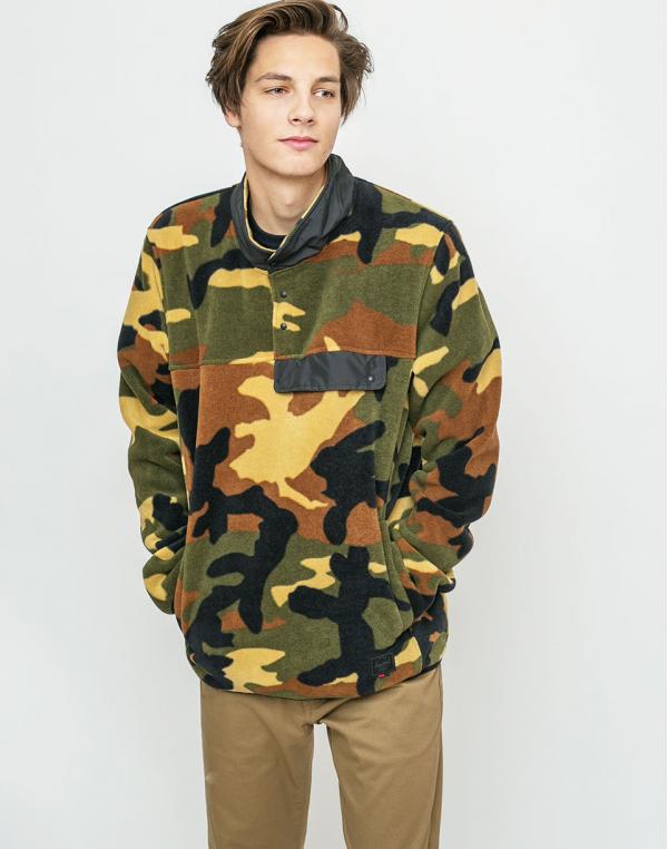 Herschel Supply Fleece Pull Over Woodland Camo/Black L