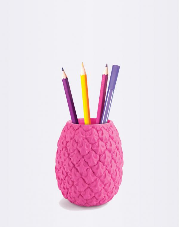 Just Mustard Totally Tropical Pen Pot Pink