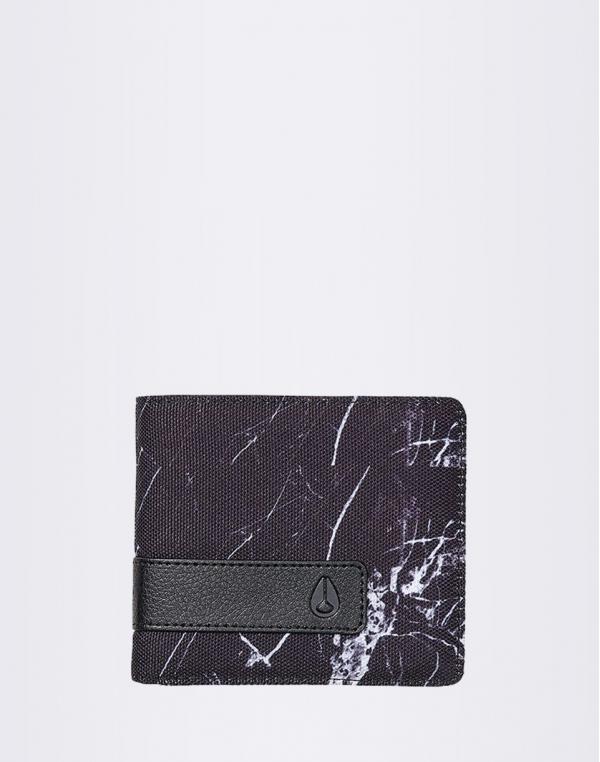 Peněženka Nixon Showdown Bi-Fold Zip Marbled Black Smoke