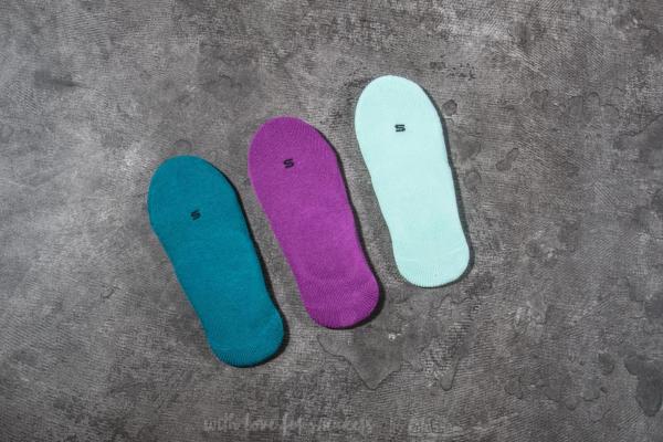 Nike Sportswear 3 Pack Footie Mint/ Purple/ Petrol