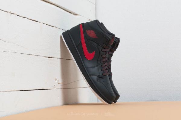 Air Jordan 1 Mid Anthracite/ Gym Red-White