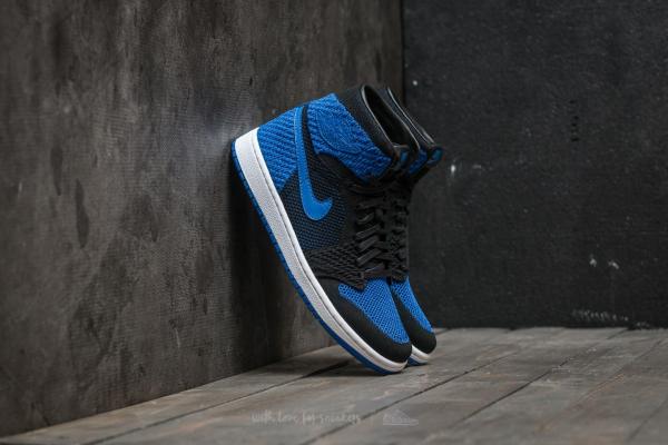 Air Jordan 1 Retro Hi Flyknit BG Black/ Game Royal-White