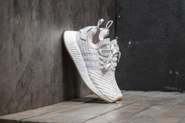 adidas NMD_R2 Primeknit W Footwear White/ Footwear White/ Shock Pink