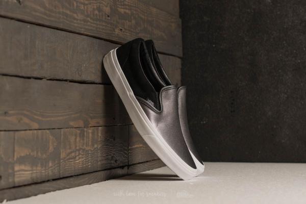 Vans Classic Slip-On (2-Tone Metallic) Black/ True White