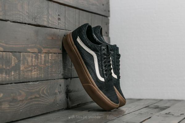 Vans Old Skool Platform (Croc Suede) Black/ Gum