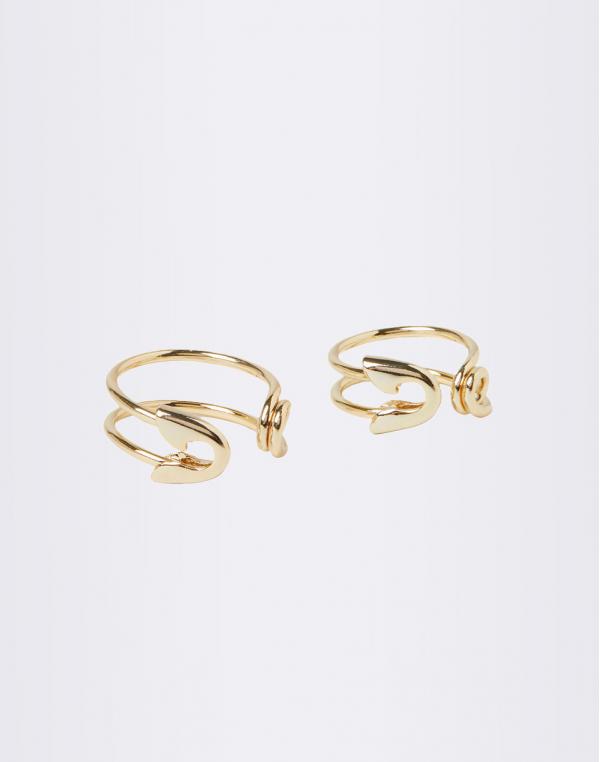 Cheap Monday Safety Pin Rings Gold M/L