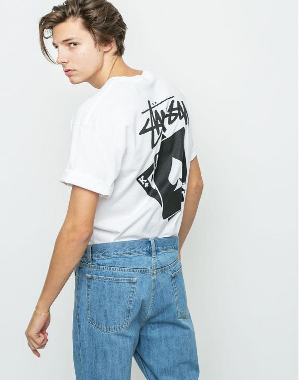 Triko Stussy Blackjack White