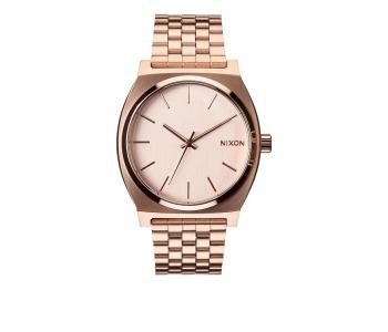 Nixon Small Time Teller Leather Light Gold/ Saddle