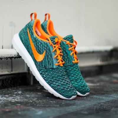 Nike Flyknit Rosherun Black/ Orange Hyper Jade Teal