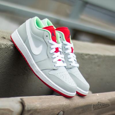 Air Jordan 1 Low Grey/ Ink-University Red