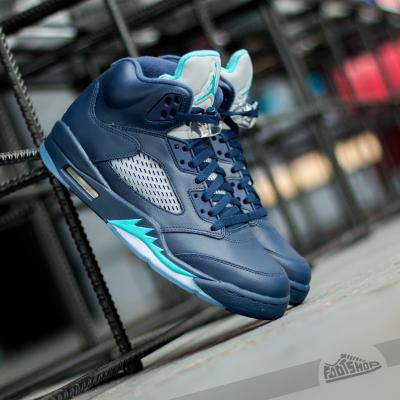 Air Jordan 5 Retro 30th Midnight Navy/Turquoise Blue-White