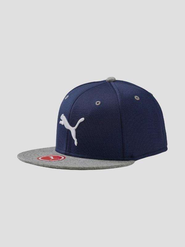 Kšiltovka Puma ESS StretchFit Flatbrim Cap peacoat Modrá