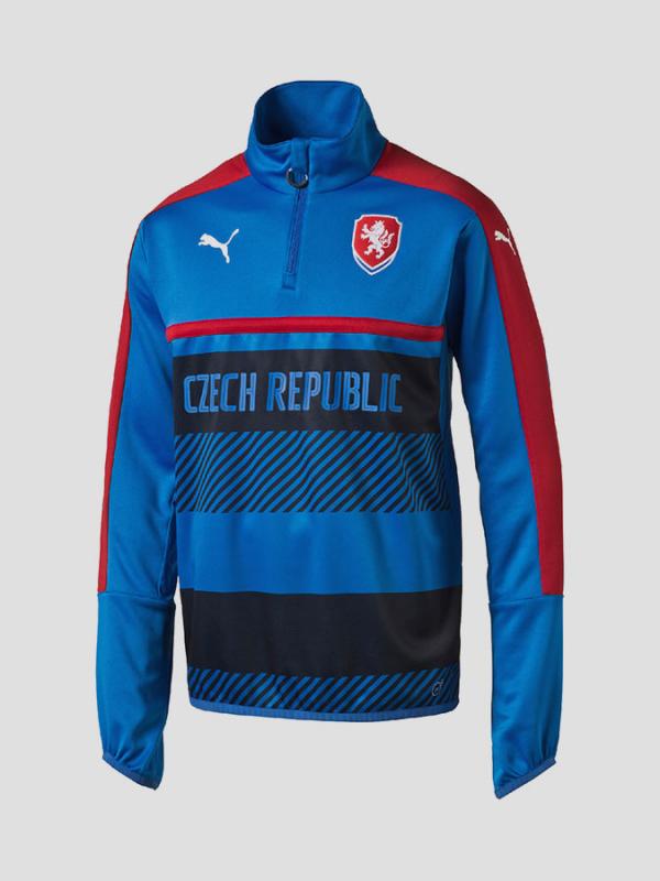 Mikina Puma Czech Republic 1 4 Zip Training Top Modrá