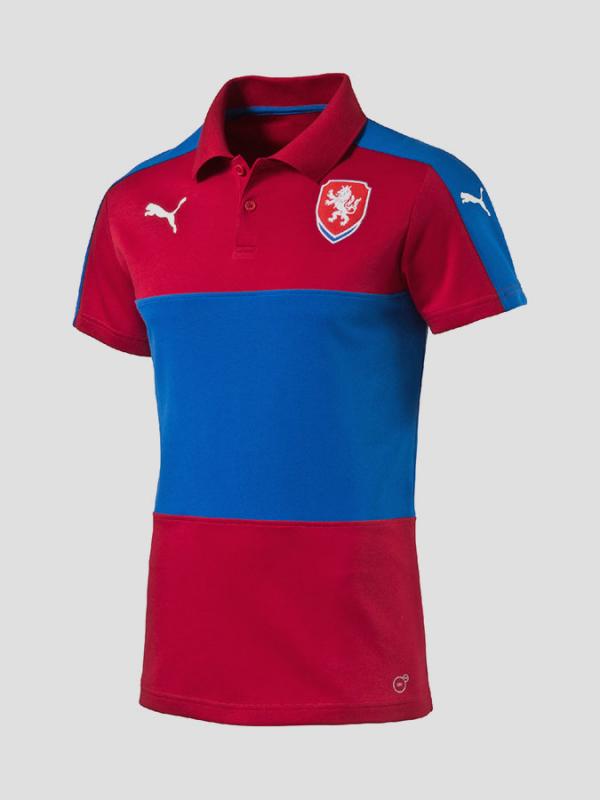 Tričko Puma Czech Republic Casuals Polo chili pepper Barevná