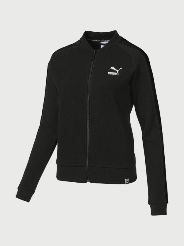 Mikina Puma Archive T7 Track Jkt, Struct Cotton Blac Černá