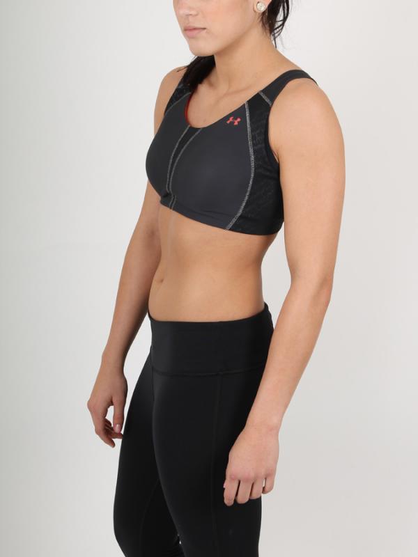 Kompresní podprsenka Under Armour Bra D-Blk/Fir Barevná