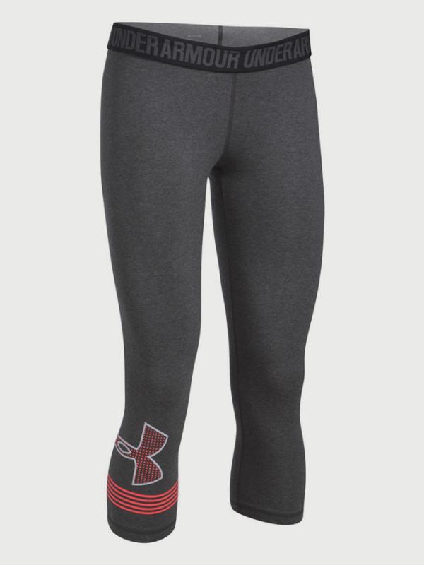 Legíny Under Armour Favorite Capri Graphic Šedá