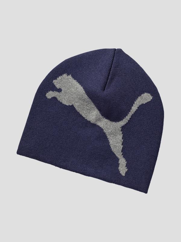 Čepice Puma ESS Big Cat Beanie Peacoat-Big Cat Modrá