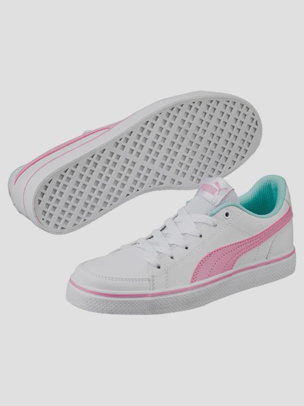 Boty Puma Court Point Vulc v2 Jr Bílá