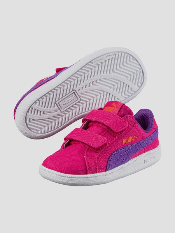 Boty Puma Smash FUN CV V PS BRIGHT ROSE-ROYAL Růžová