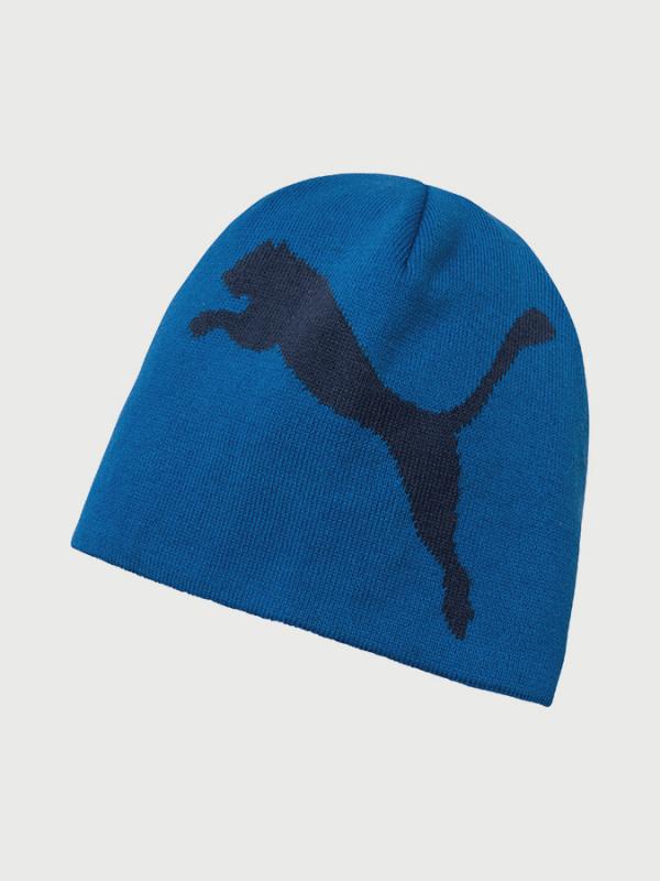 Čepice Puma ESS Big Cat Beanie Modrá
