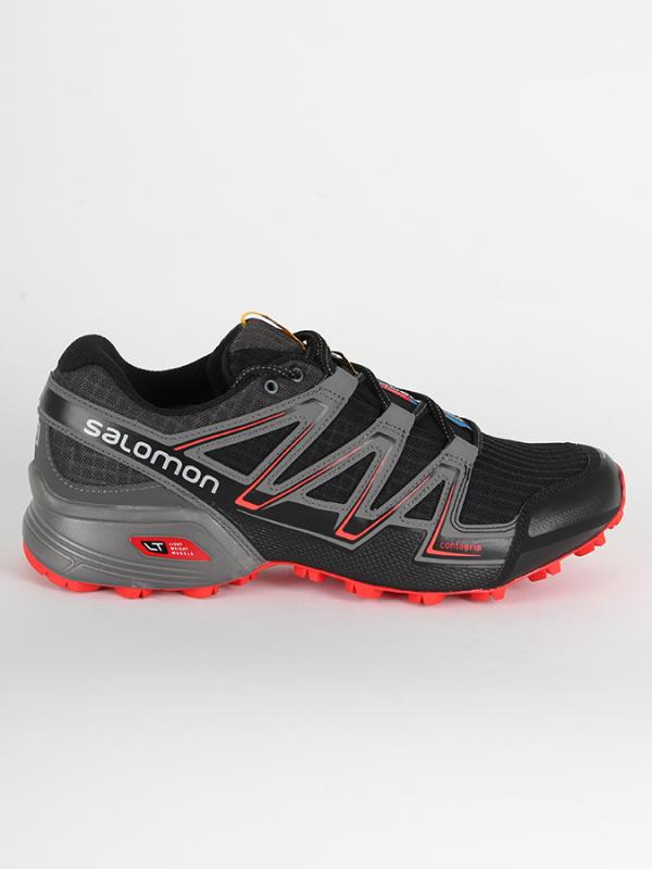 Boty Salomon SPEEDCROSS VARIO BLACK/Magnet/FIERY RED Černá
