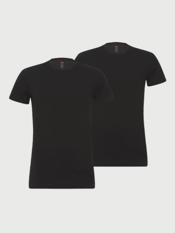 Tričko LEVI'S 200Sf Crew  2 Pack Černá