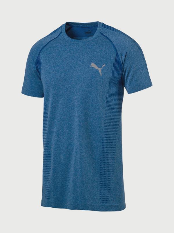 Tričko Puma evoKNIT Basic Tee Modrá