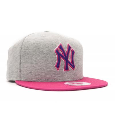 New Era Triple Jersey New York Yankees Heather Grey/Pink Women Snapback