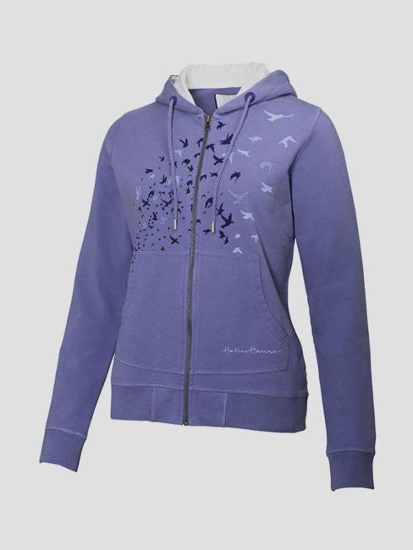 Mikina Helly Hansen W GRAPHIC FZ HOODIE Fialová