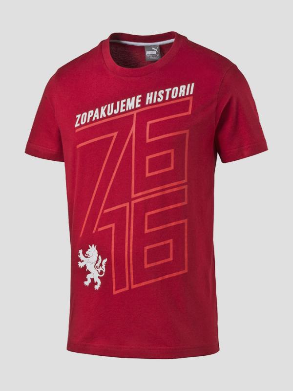 Tričko Puma Czech Republic 76 Fan Shirt chili peppe Červená