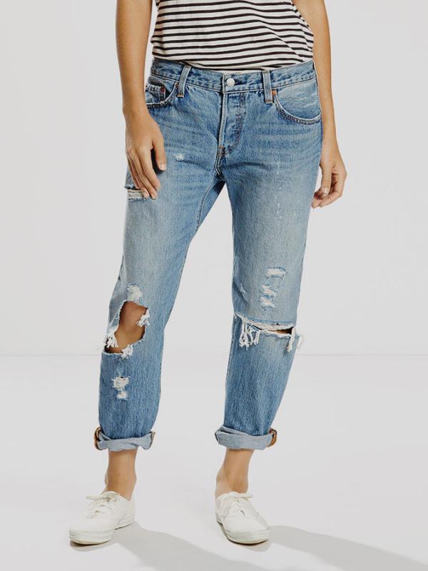 Džíny LEVI'S 501 CT JEANS FOR WOMEN Modrá