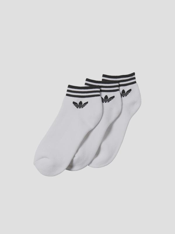 Ponožky adidas Originals TREFOIL ANK STR 3 Pack Bílá