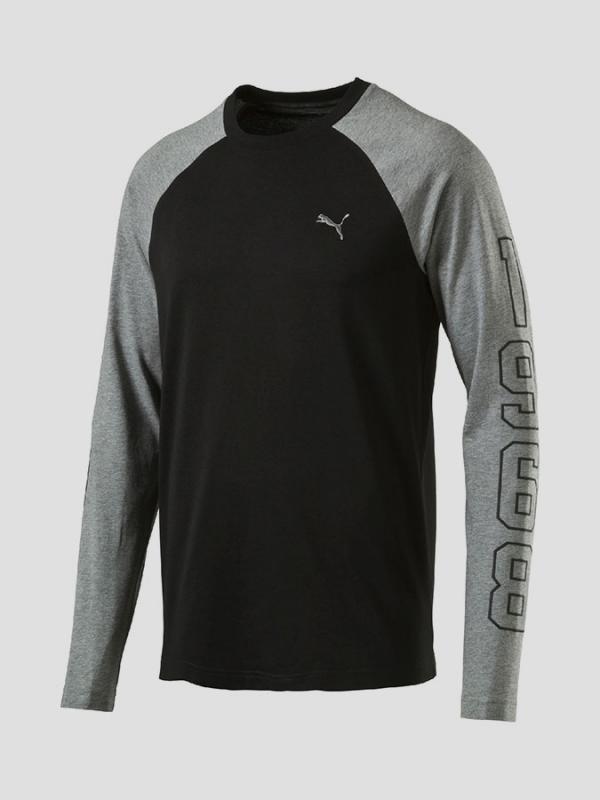 Tričko Puma Athletic Baseball Tee Cotton Black-Med g Černá