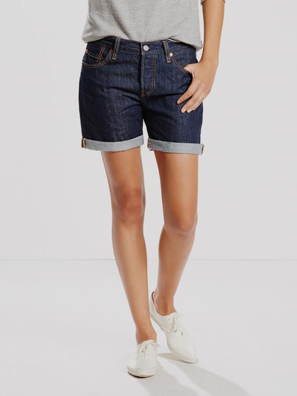 Kraťasy LEVI'S 501 CT SHORT INK BLOT Modrá