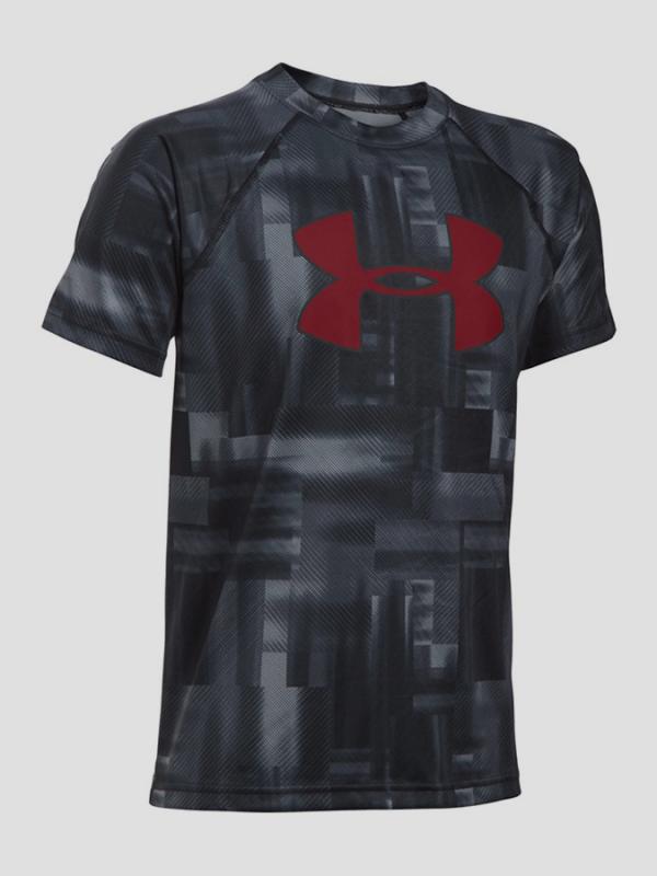 Tričko Under Armour Heatgear Boys Big Logo Print SS T Černá