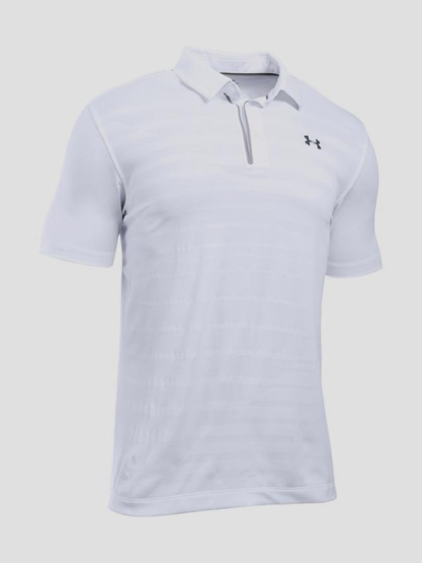 Tričko Under Armour Heatgear CoolSwitch Jacguard Polo Bílá