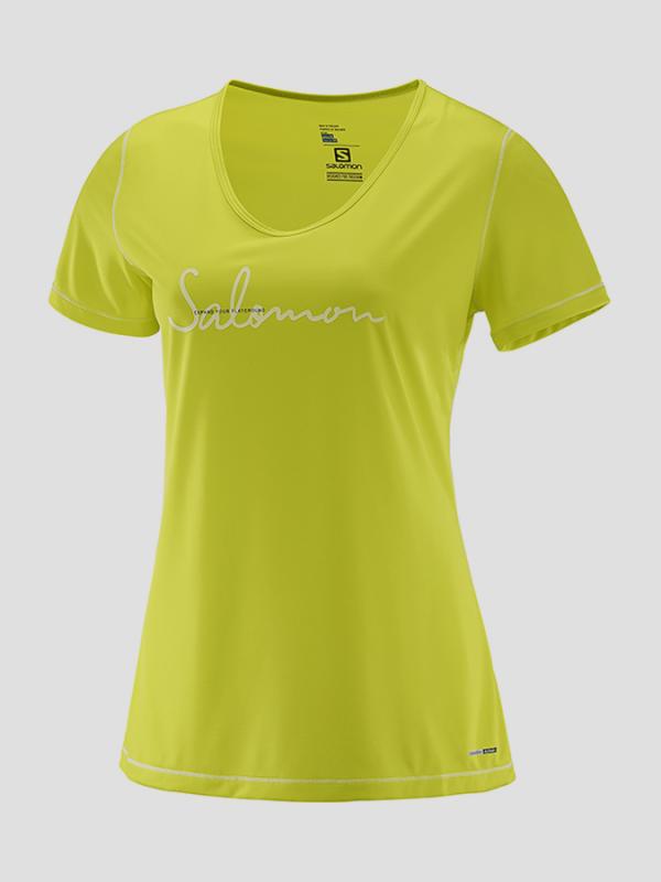 Tričko Salomon MAZY GRAPHIC SS TEE W Sulphur Spring Žlutá