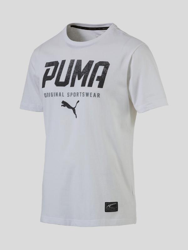 Tričko Puma STYLE Tec Graphic Tee Bílá