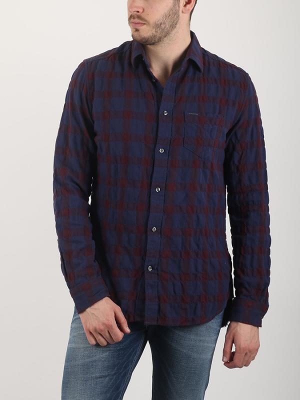 Košile Diesel S-ANOBU CAMICIA Fialová