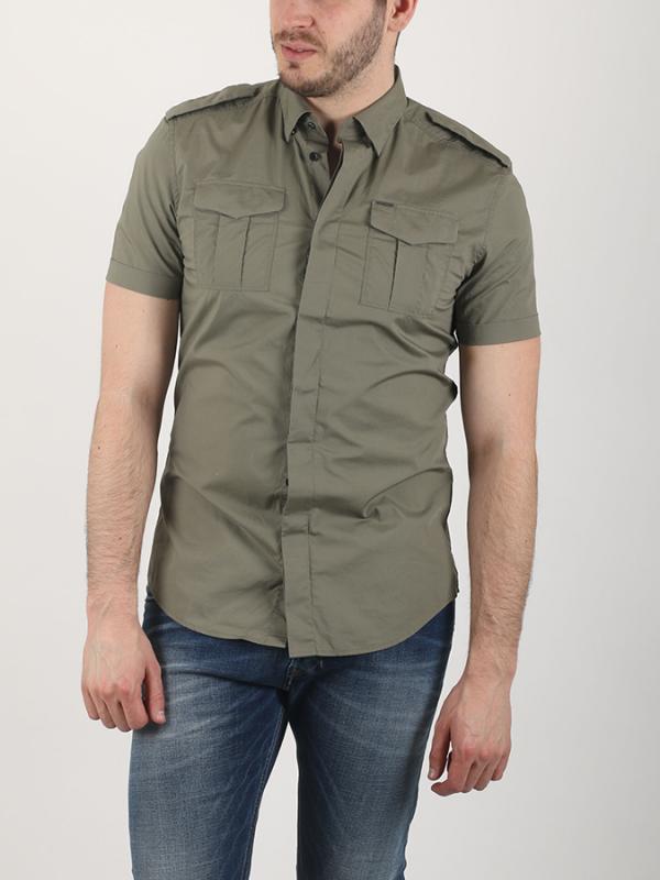 Košile Diesel S-HAUL-SHORT CAMICIA Hnědá