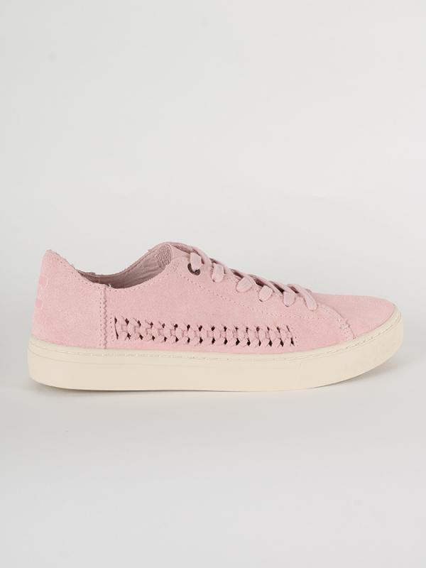 Boty Toms PALE PINK SUEDE/WOVEN PNL WM LENOX SNEAK Růžová