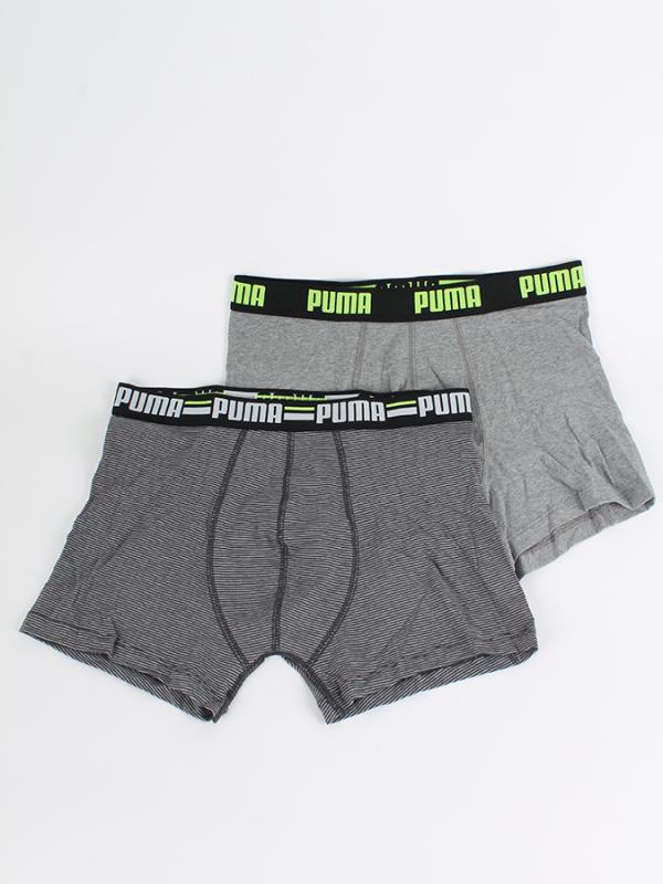 Boxerky Puma STRIPED 0103 2P asphalt Barevná