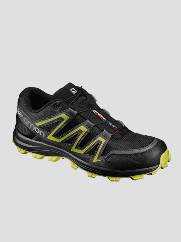 Boty Salomon SPEEDTRAK BLACK/Magnet/Sulphur Spring Černá