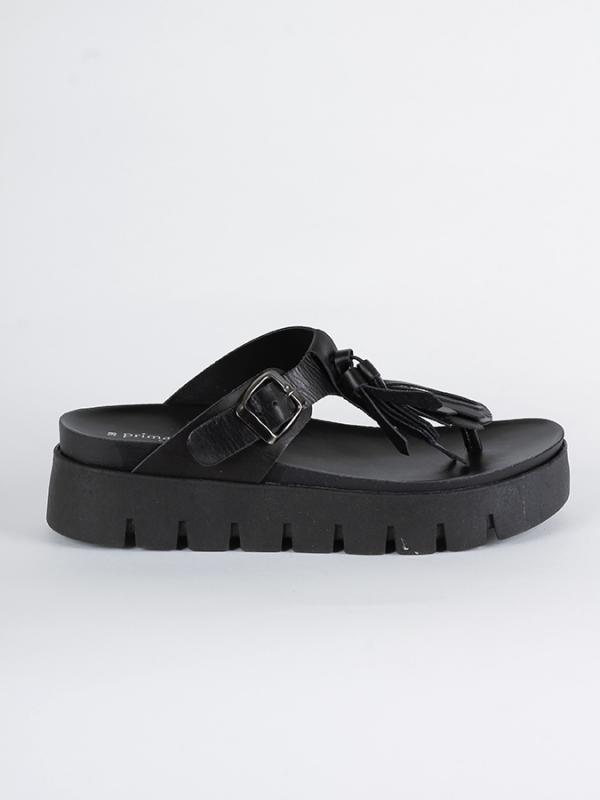 Žabky Primadonna CALZATURA BIRKENSTOCK PELLE NERO Černá