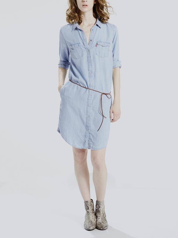 Šaty LEVI'S LS ICONIC WESTERN DRESS LIGHT Barevná