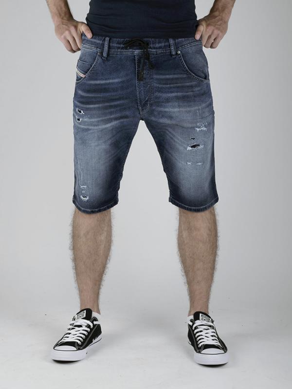 Kraťasy Diesel KROSHORT-NE CALZONCINI Jogg Jeans Modrá