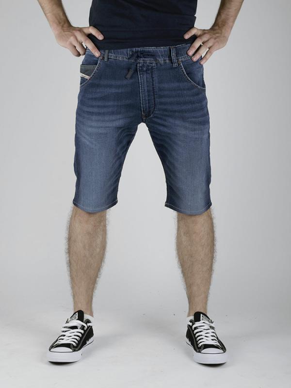 Kraťasy Diesel KROOLEY-SHORT-NE CALZONCINI Jogg Jeans Modrá