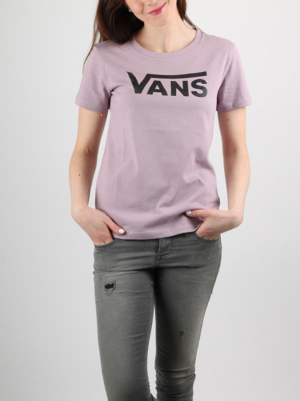 Tričko Vans WM FLYING V CREW SEA FOG Růžová