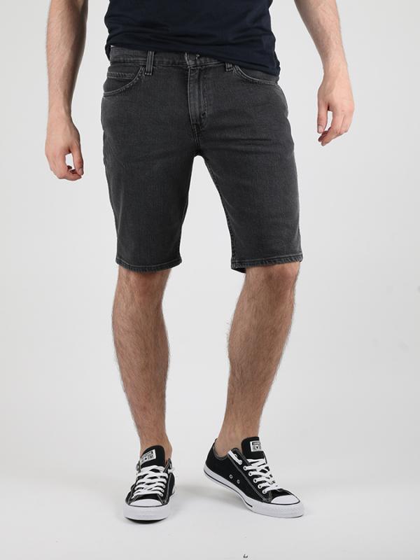 Kraťasy LEVI'S L8 SLIM STRAIGHT SHORT BLACK STONEWASH Černá